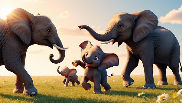 Elefant, Elefantenbaby, Elefanten