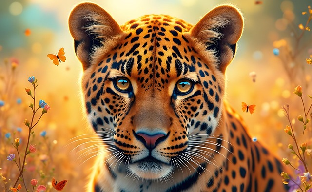 Download free HD stock image of Ai Generated Jaguar Free ai generated jaguar flowers illustration