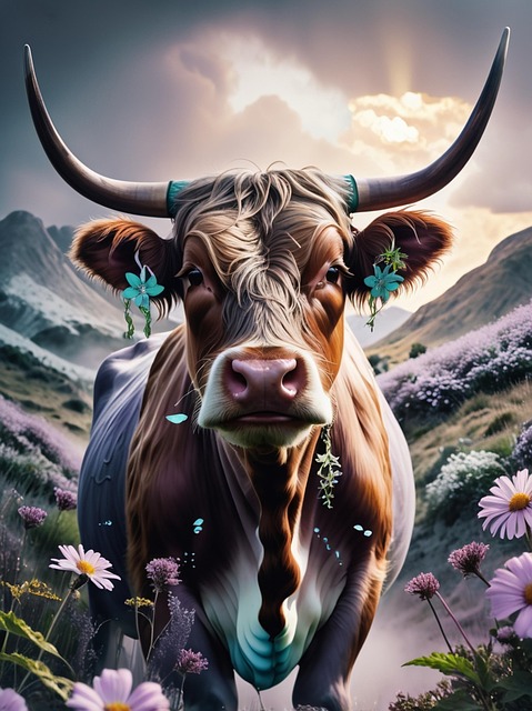 Free bull ox cattle illustration