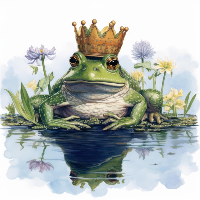 Free ai generated frog nature illustration