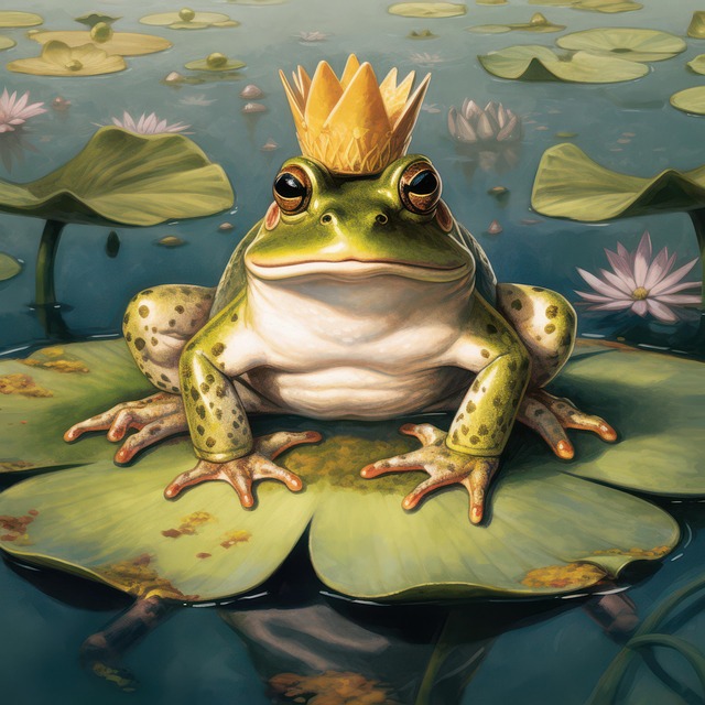 Free ai generated frog nature illustration