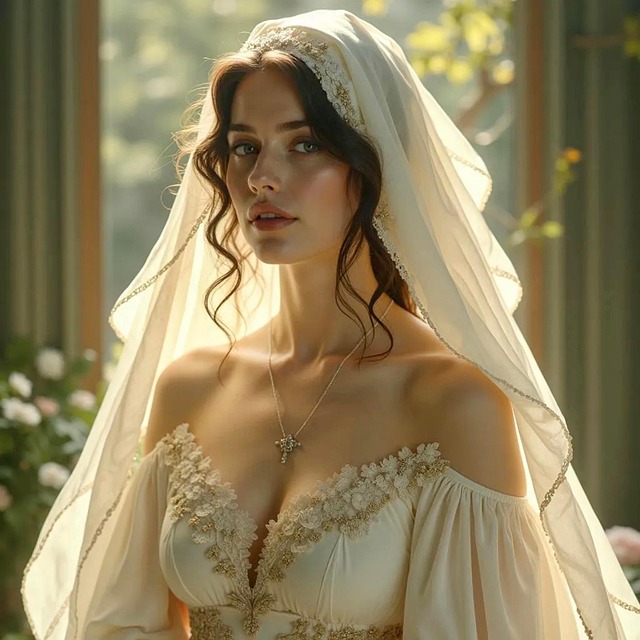 Free ai generated woman bride illustration
