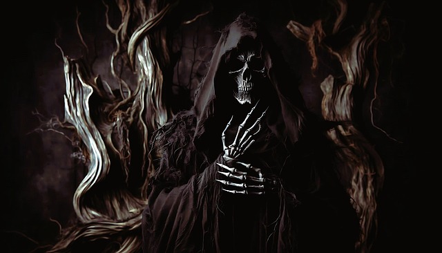 Free ai generated death skull illustration