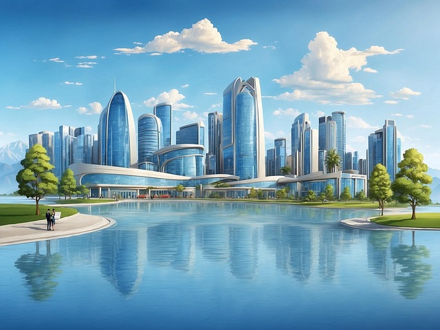 Free ai generated buildings city illustration