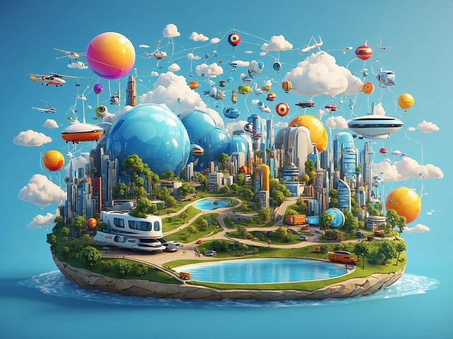 Free ai generated buildings city illustration