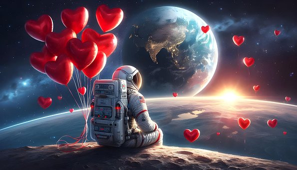 Ai Genereret, Astronaut, Ballon, Måne