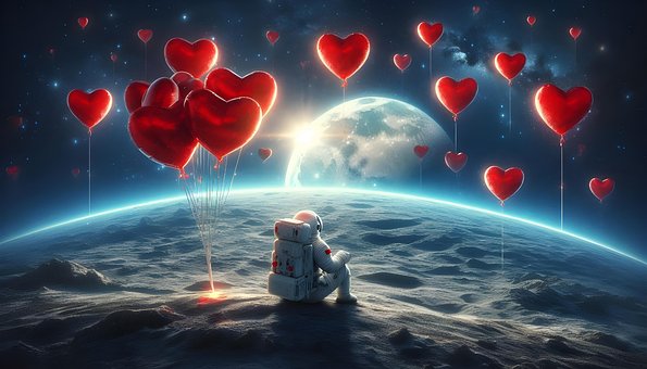 Ai Genereret, Astronaut, Ballon, Måne