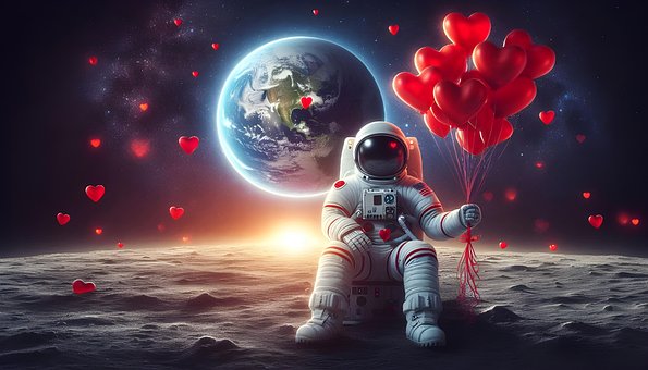 Ai Genereret, Astronaut, Ballon, Måne