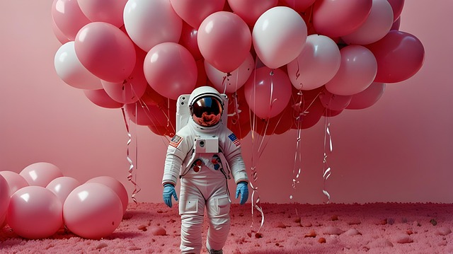 Surreal, Astronaut, Ballon, Person