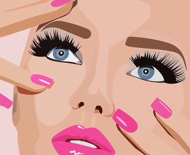 Free cosmetics makeup background illustration