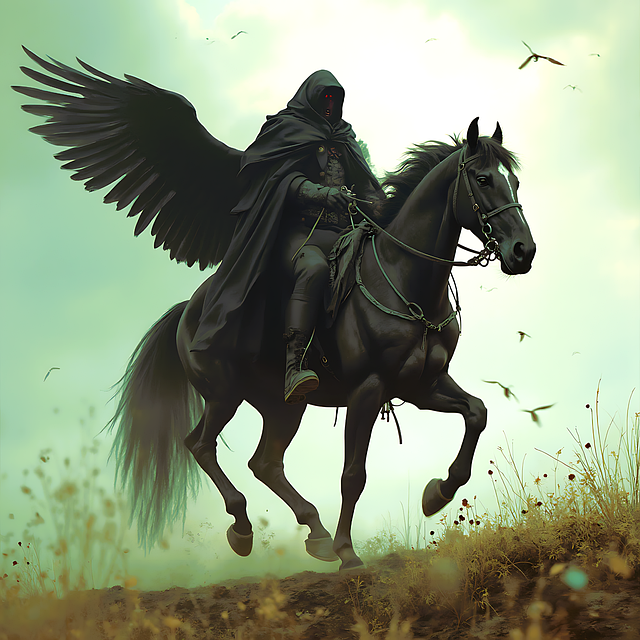 Ai Genereret, Engel, Hest, Statue