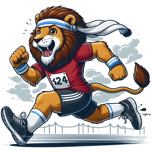 Free ai generated lion race illustration