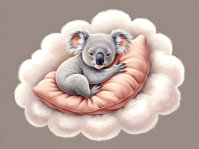 Free ai generated koala sleepy illustration