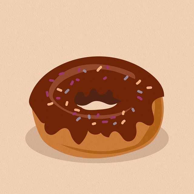 Free chocolate donut doughnut illustration