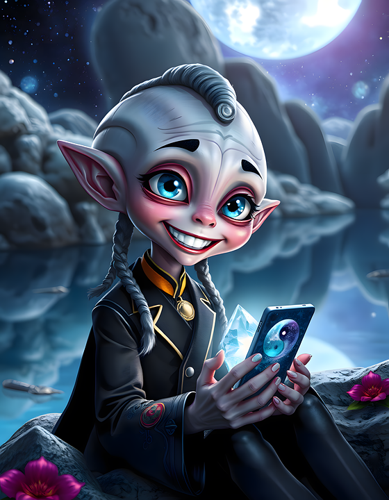 Download Ai Generated, Alien, Phone. Royalty-Free Stock Illustration ...