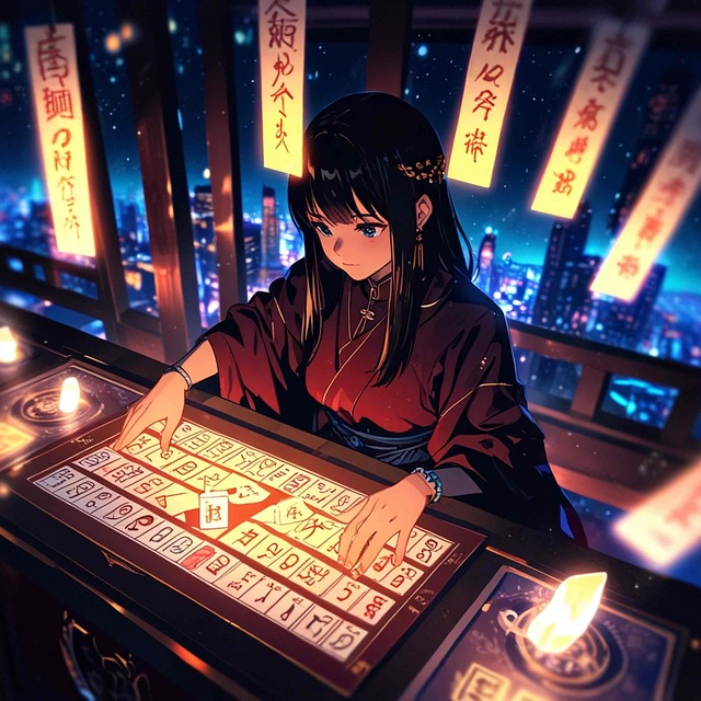Free ai generated girl fortune teller illustration