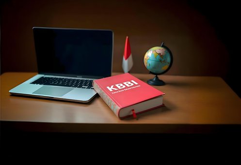 Libro, Computadora Portátil, Bandera