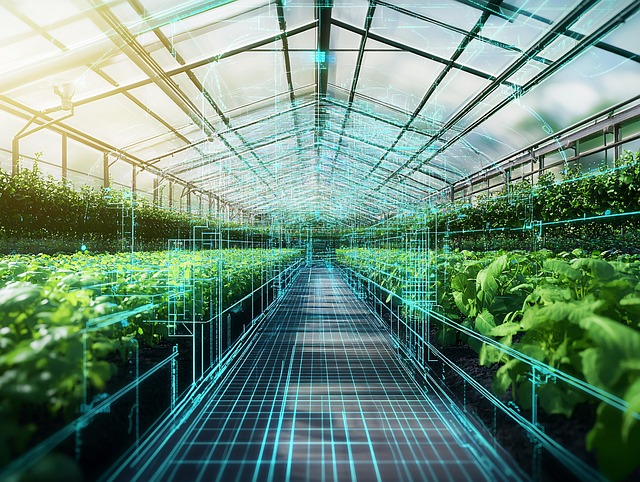 Free ai generated greenhouse holographic illustration