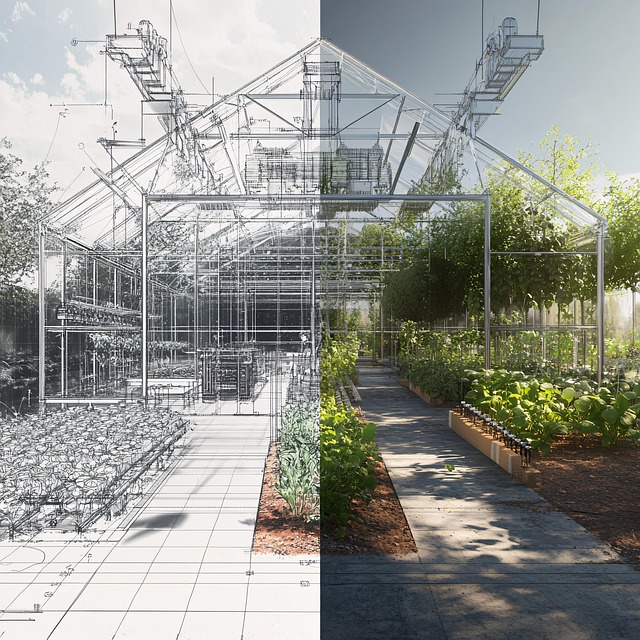 Free ai generated greenhouse holographic illustration