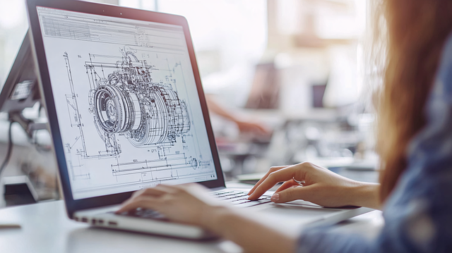 Free ai generated laptop blueprint illustration