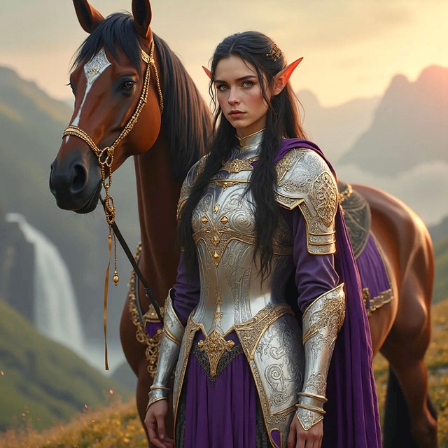 Free elf nature warrior illustration