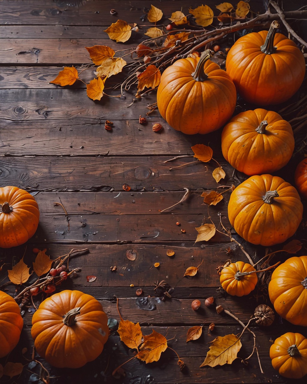 Download Ai Generated Pumpkins Fall Royalty Free Stock Illustration
