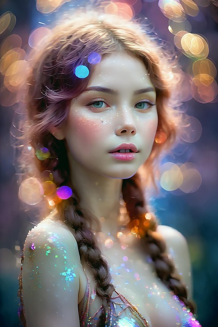 Free ai generated woman face illustration