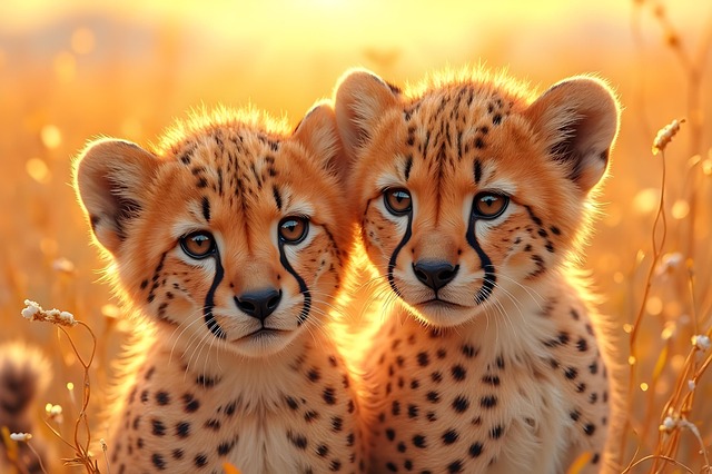 Tiere, Natur, Tierwelt, Gepard, Jung