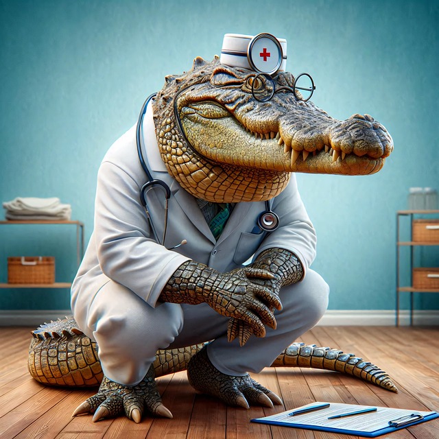 Download free HD stock image of Crocodile Funny Free crocodile funny doctor illustration