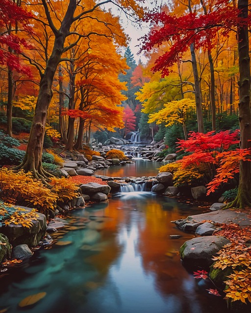 Free ai generated river stream illustration