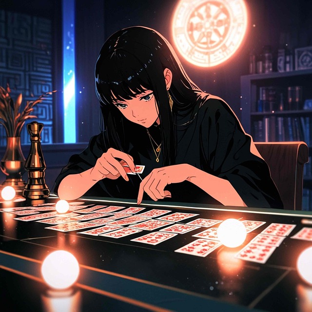 Free ai generated girl fortune teller illustration