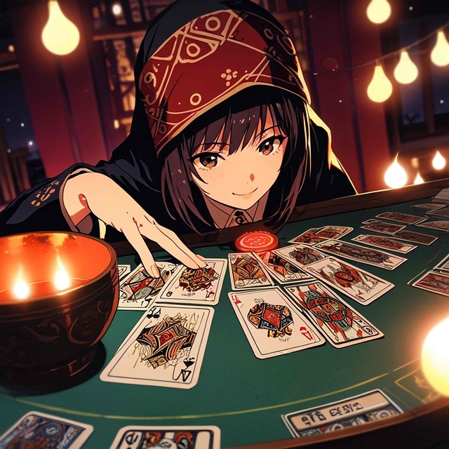 Free ai generated girl fortune teller illustration