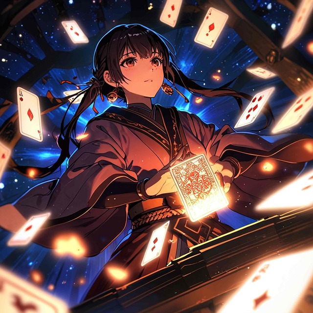 Free ai generated girl fortune teller illustration