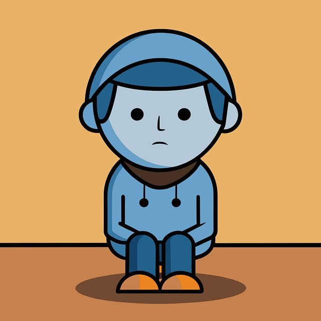 Free ai generated boy alone vector
