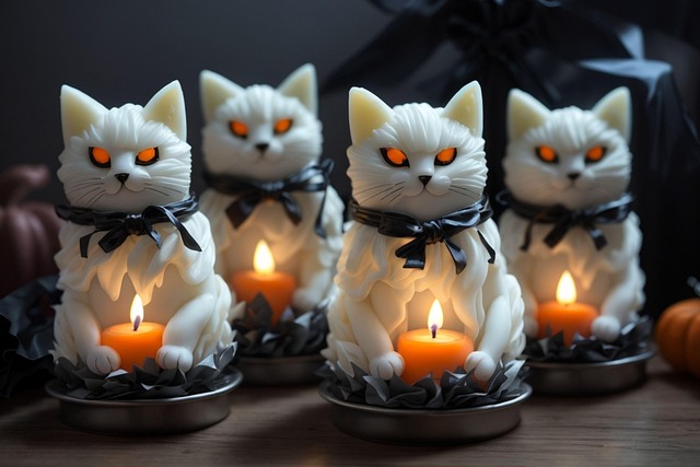 Free ai generated halloween candles illustration