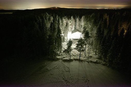 Finland, Natur, Vinter, Sne, Sø