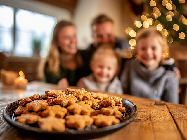 Free ai generated christmas family illustration