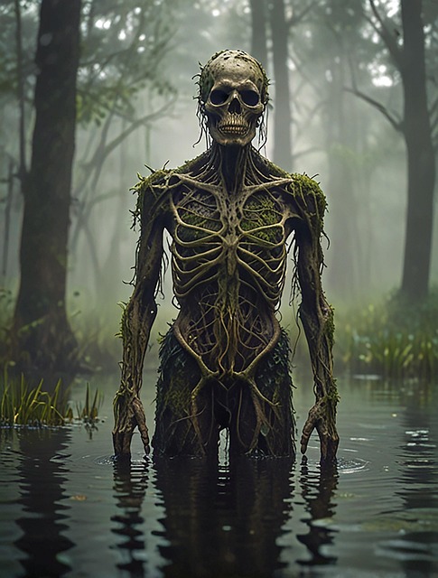 Download free HD stock image of Ai Generated Skeleton Free ai generated skeleton ghost illustration