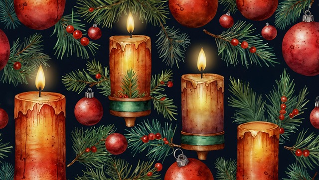 Free ai generated candle advent illustration