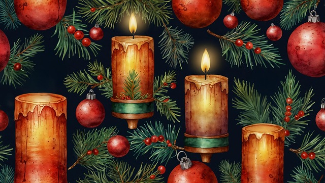 Free ai generated candle advent illustration