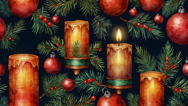 Free ai generated candle advent illustration