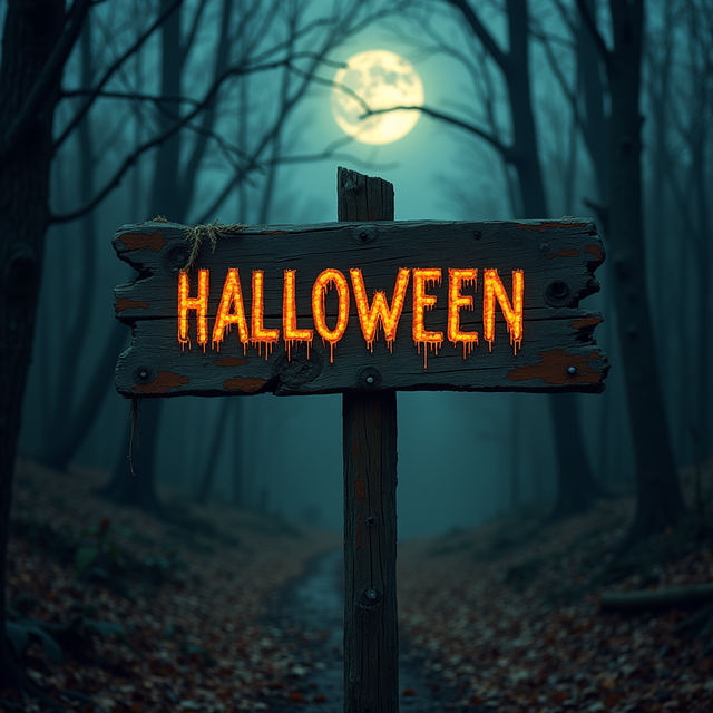 Skilt, Halloween, Gresskar, Skummelt