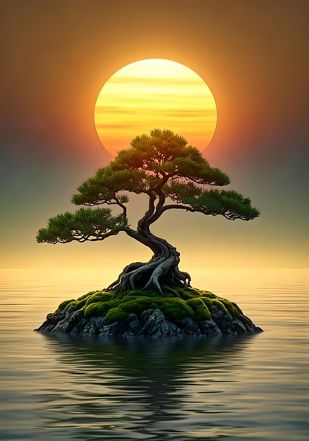 Download free HD stock image of Ai Generated Bonsai Free ai generated bonsai tree illustration
