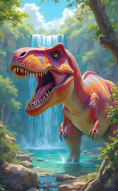 Free ai generated t-rex dinosaur illustration