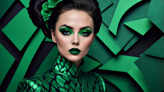 Download free HD stock image of Ai Generated Woman Free ai generated woman green illustration