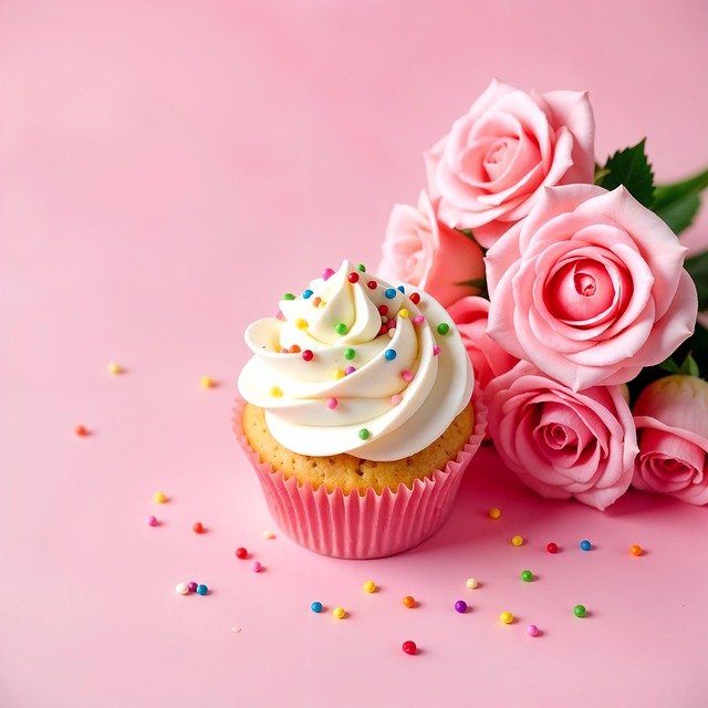 Download free HD stock image of Ai Generated Muffin Free ai generated muffin roses illustration