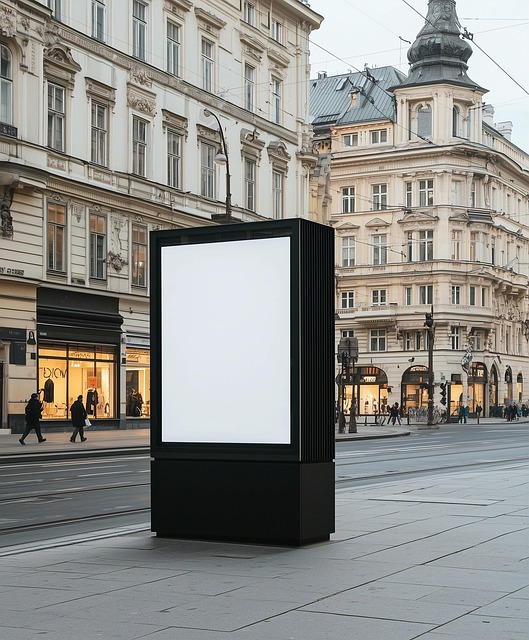 Free vertical billboard empty billboard advertising mockup illustration