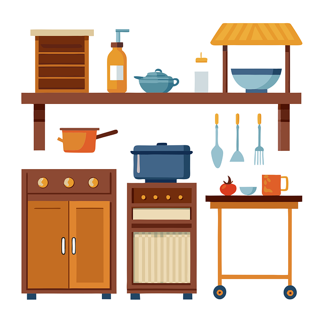 Free Cartoon Kitchen vector and picture