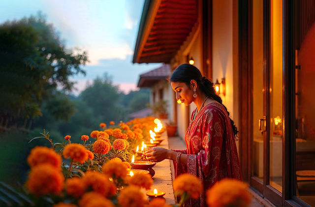 Ai Generat, Femeie, Diwali, Celebrare