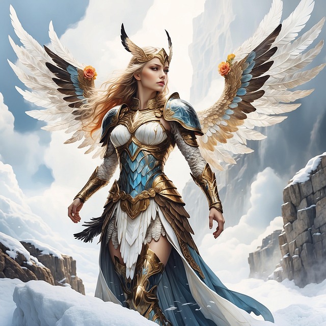 Free ai generated warrior sword illustration